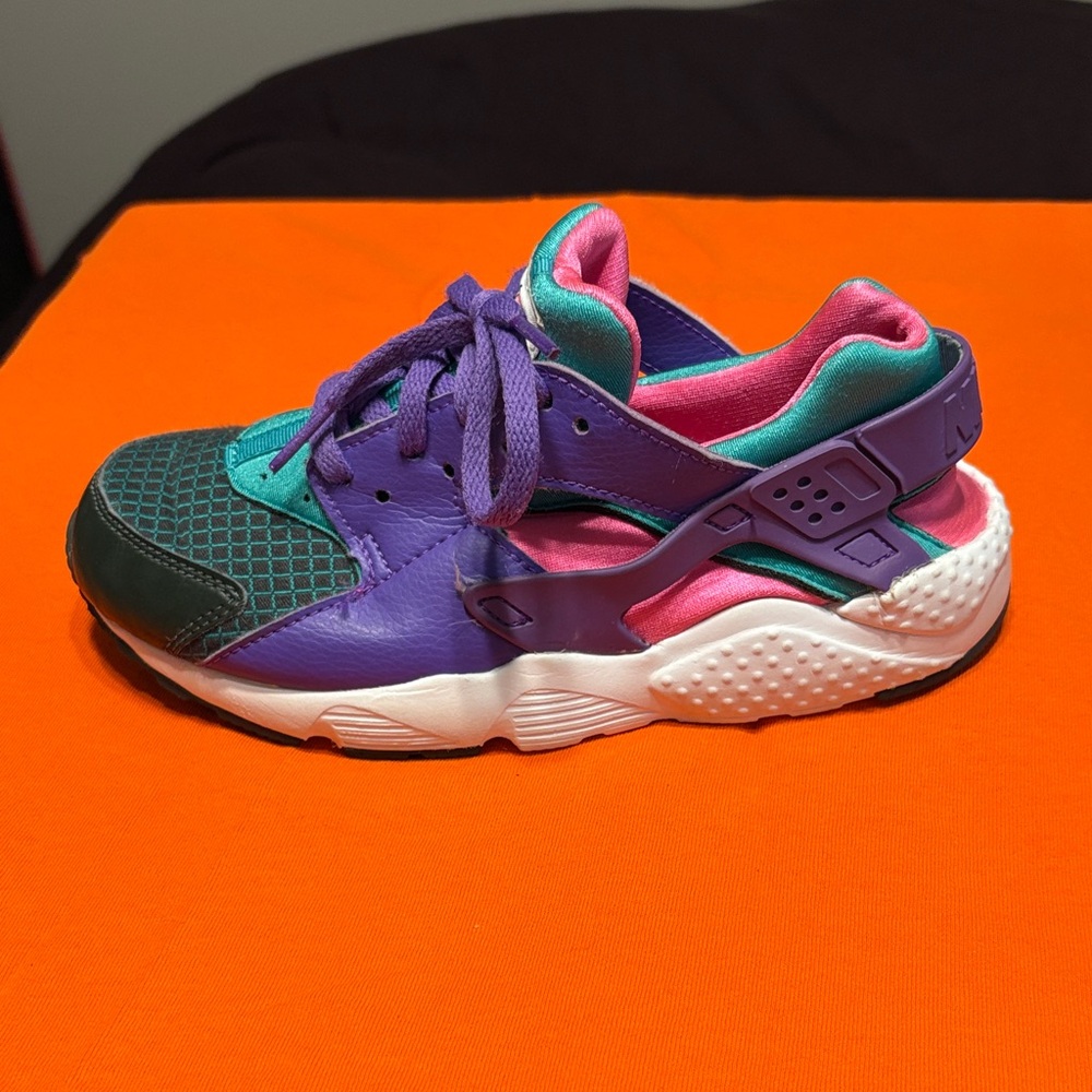 Kids Purple Teal Pink Athletic Sneakers - (Nike)